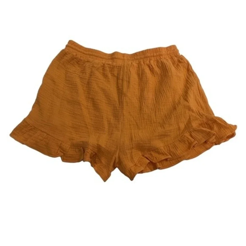 NWT ‘ NEW IN ‘ Gauze Lined Shorts with Ruffle Hem l‎ Size LARGE